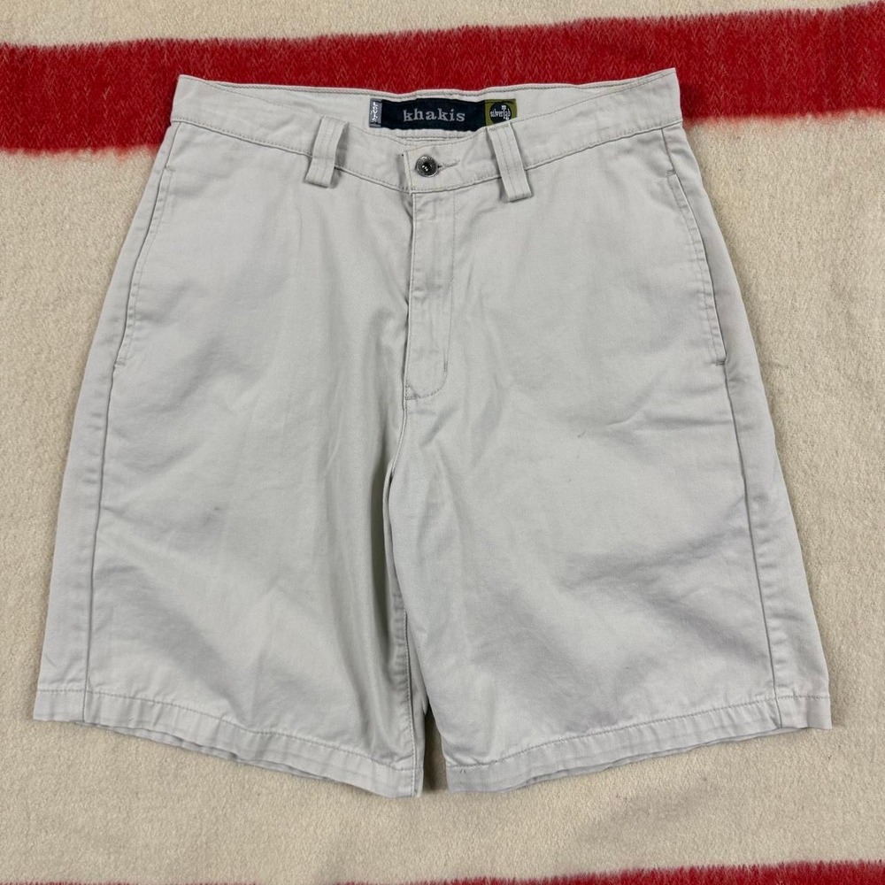 Vintage Levis Silver Tab Khaki Shorts 31 Tan Baggy Chino 90s 2000s